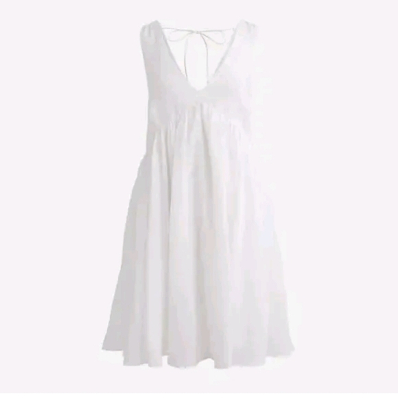J.Crew Swingy White V-Neck Mini Dress in Tossed Floral NWD - Picture 1 of 9